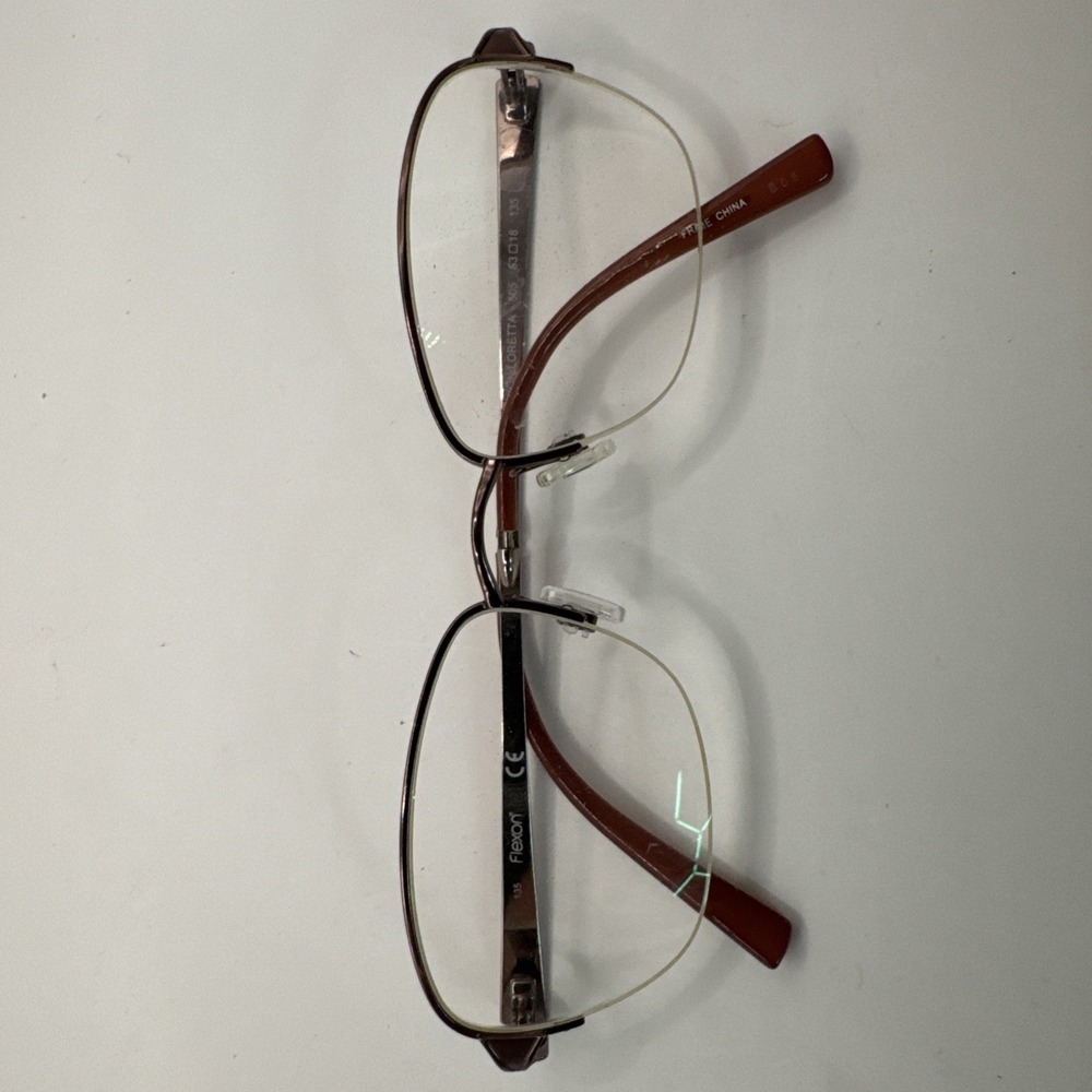 NEW FLEXON LORETTA 505 Plum FLEXIBLE TITANIUM Eyeglasses 53mm with Flexon Case